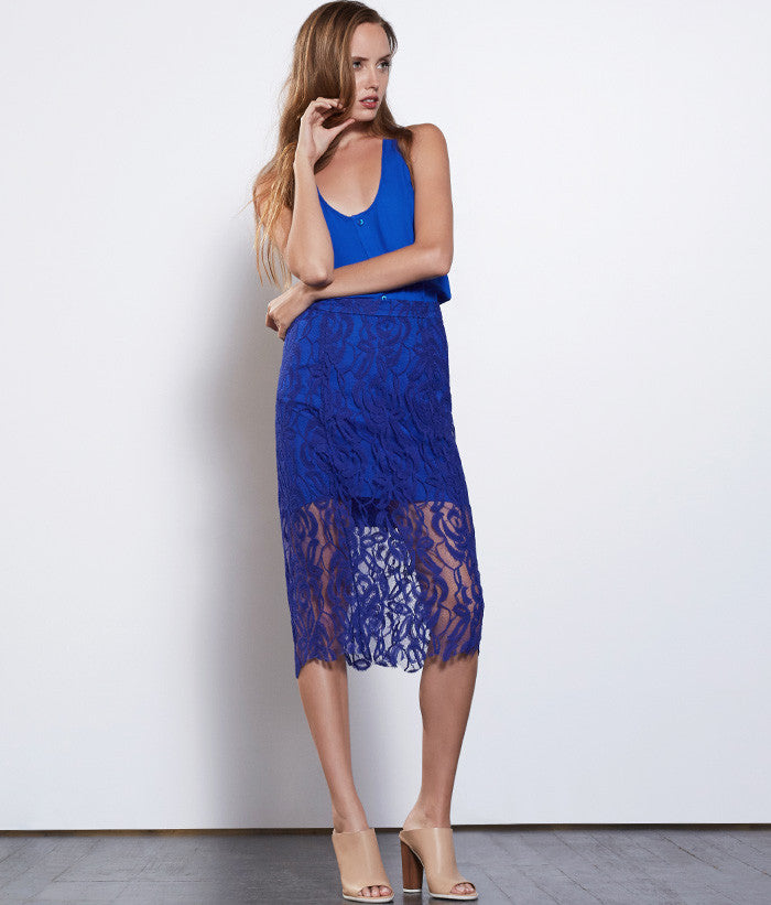 Ava Lace Pencil Skirt