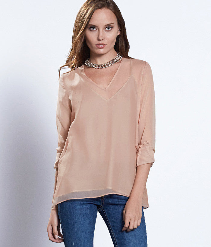 Silk Adele Top #Color_Nude