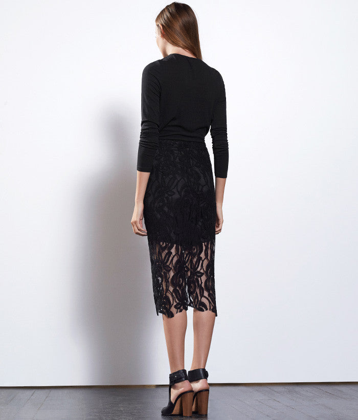 Ava Lace Pencil Skirt