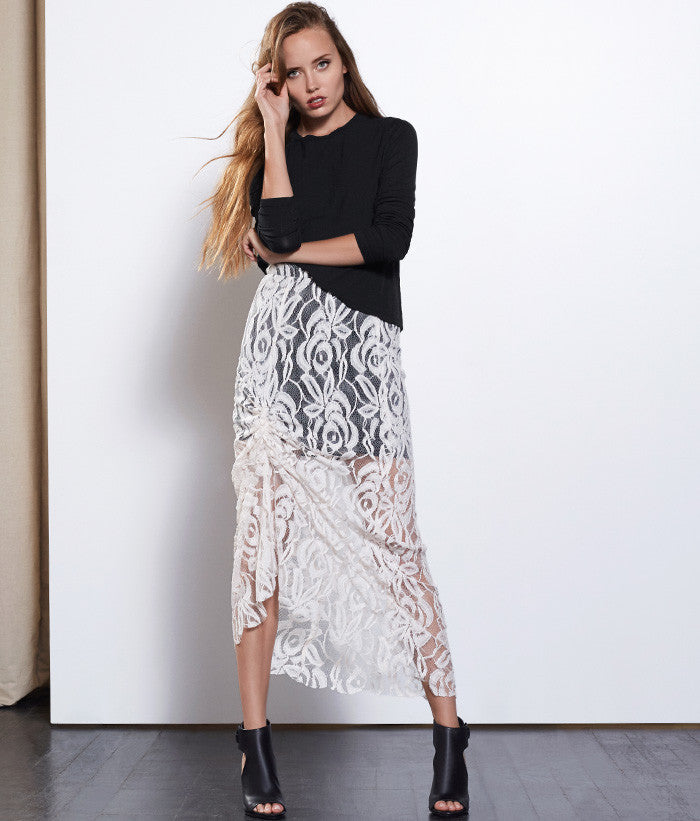 Brynn Maxi Skirt #Color_Ivory
