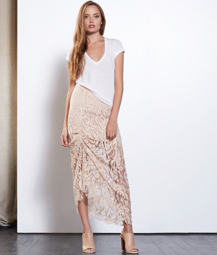 Brynn Maxi Skirt #Color_Nude