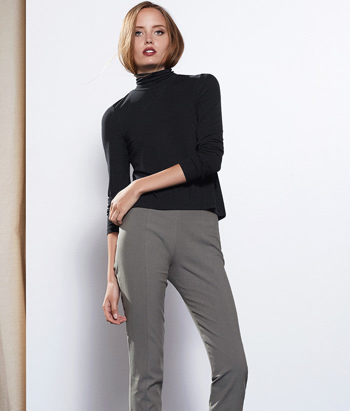 Eucalyptus Ribbed Mock #Color_Black