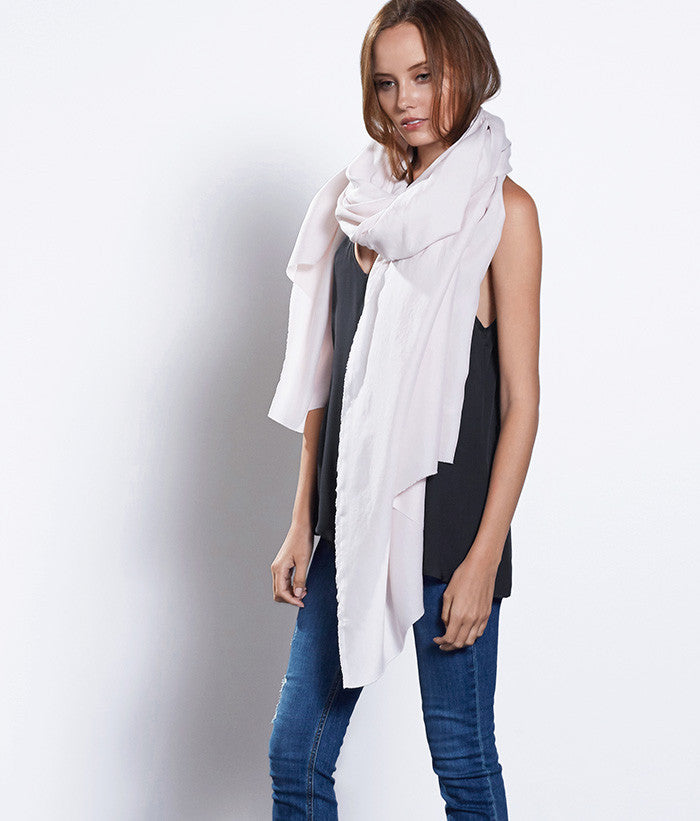 Oversized Silk Scarf #Color_DustyBlush