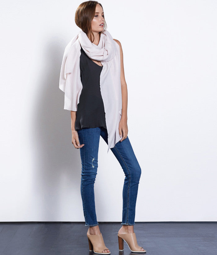 Oversized Silk Scarf #Color_DustyBlush