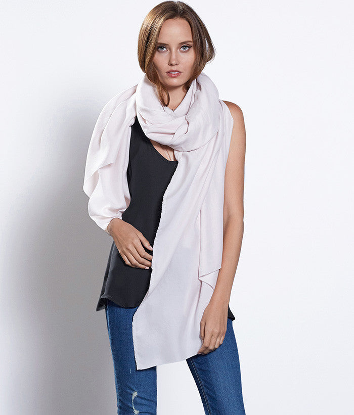 Oversized Silk Scarf #Color_DustyBlush
