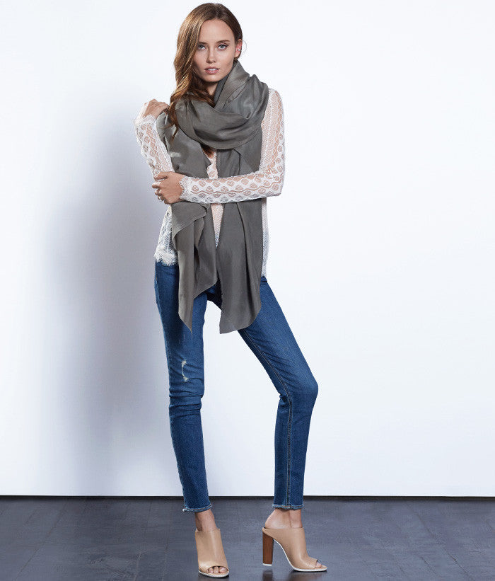 Oversized Silk Scarf 