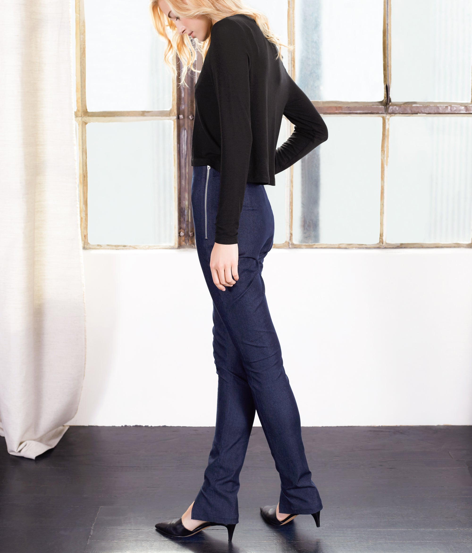 Eucalyptus High Waisted Stretch Trouser 