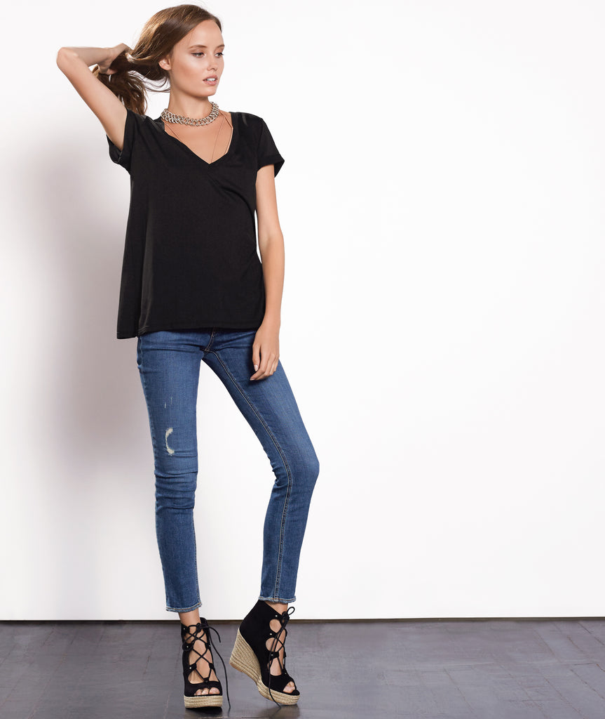 Beechwood Deep V-Neck Tee