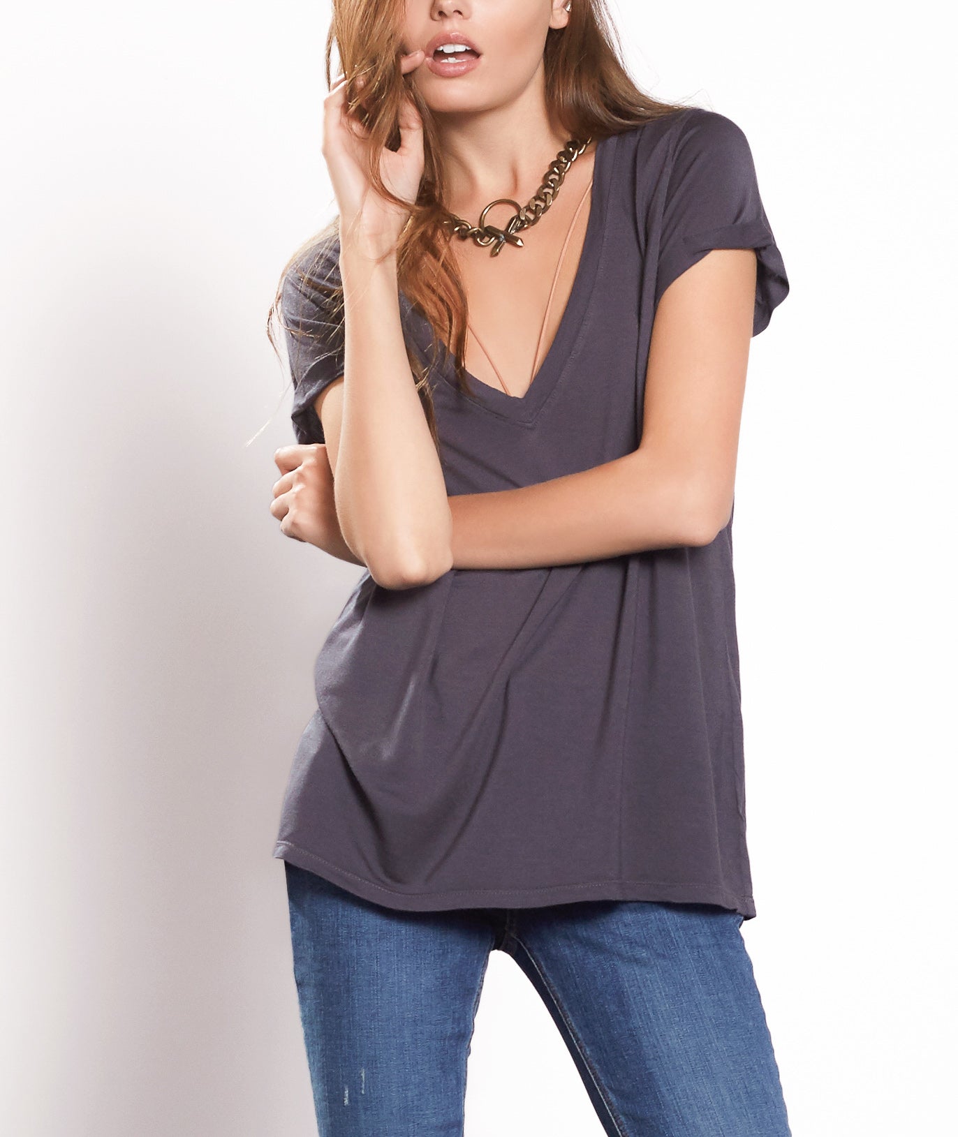 Beechwood Deep V-Neck Tee