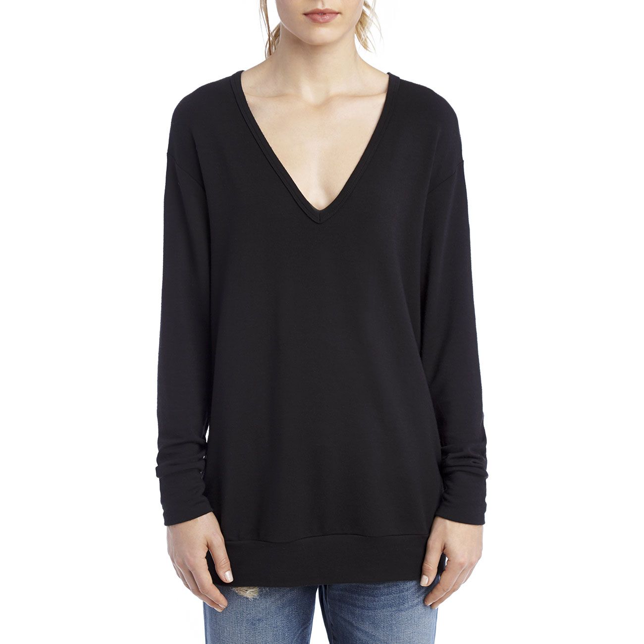 French Terry V Neck Tunic